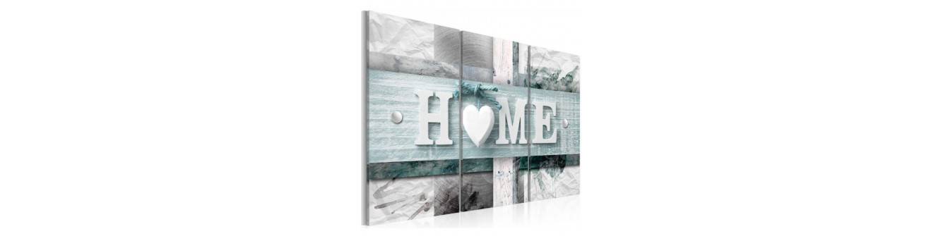 home - with rustic heart and rope