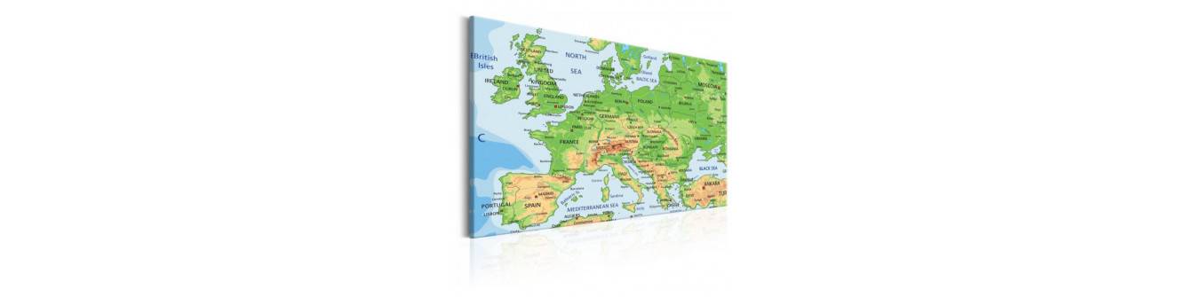 zemljevid - evropa - države - mesta