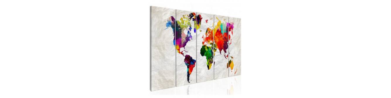 mapa do mundo colorido