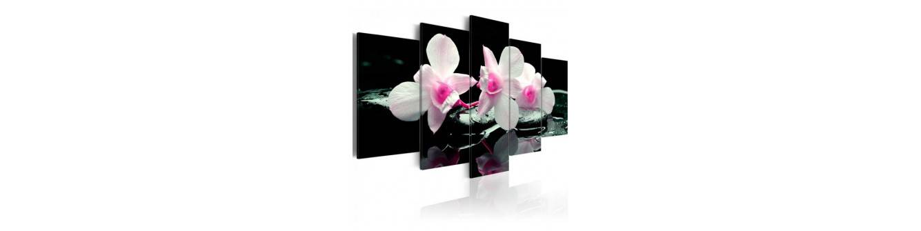 pietrele negre cu orchidee