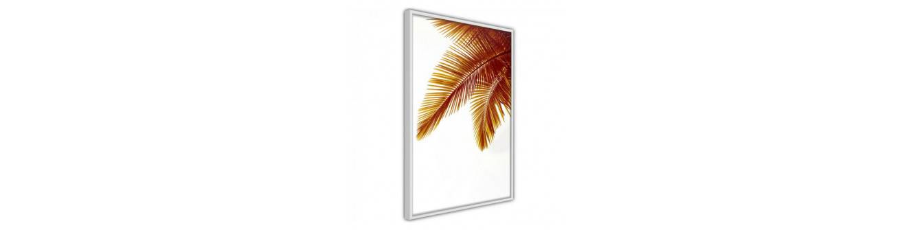 poster with palm leaves