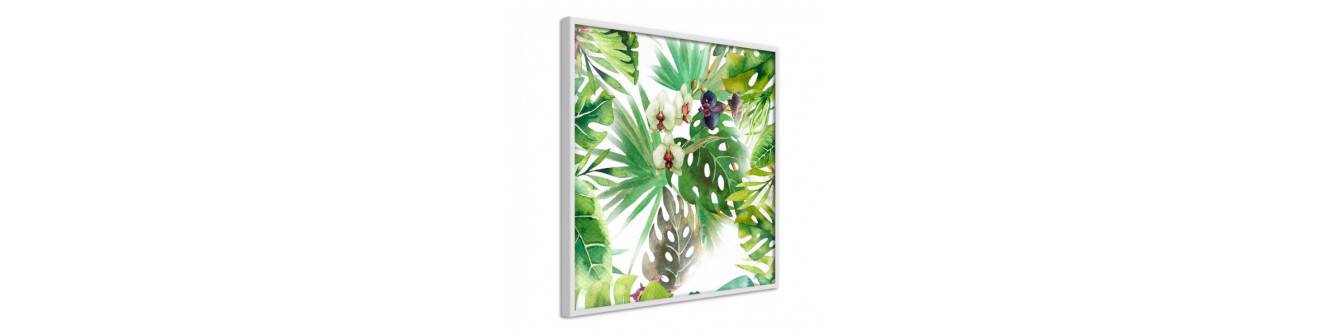 poster met monstera bladeren