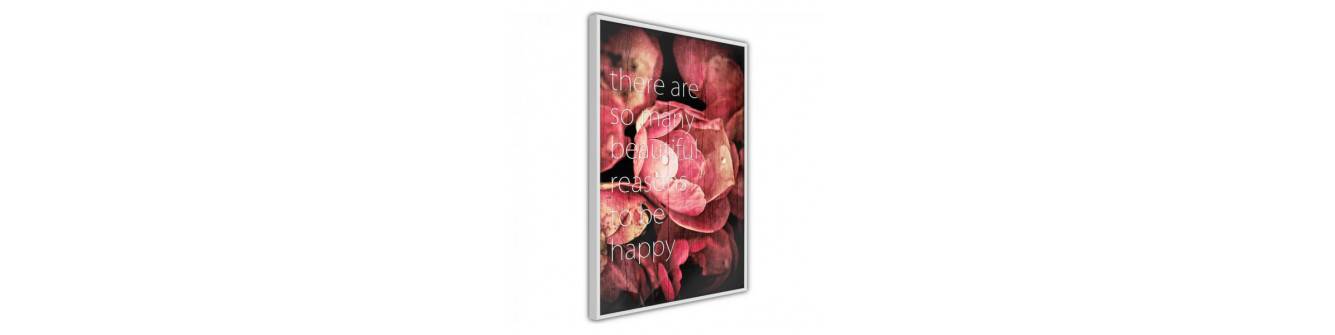 poster with roses