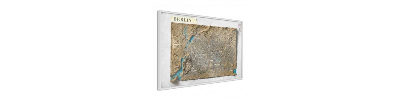 Plakat mit dem Stadtplan von BERLIN