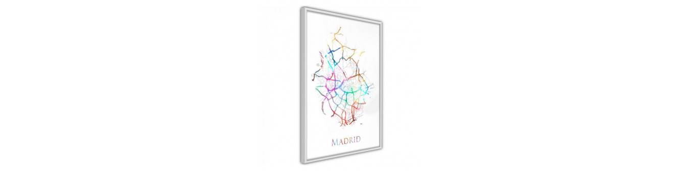 poștă cu harta Madridului