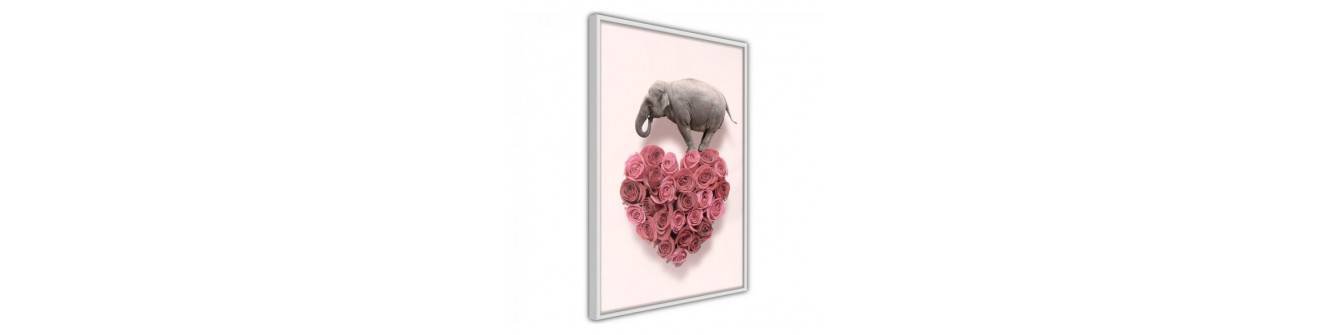 poster - elefanti e elefanti innamorati