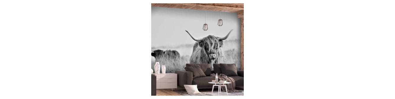 Papéis de parede fotográficos adesivos com veados e cabras