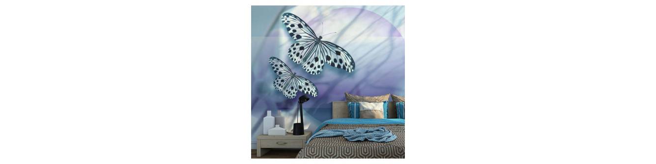 Wandmalereien mit Schmetterlingen
