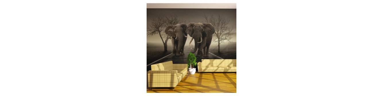 Wandmalereien mit Elefanten