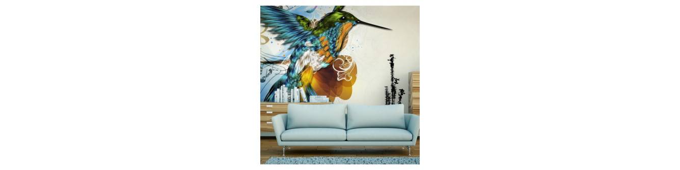 wall murals with hummingbirds