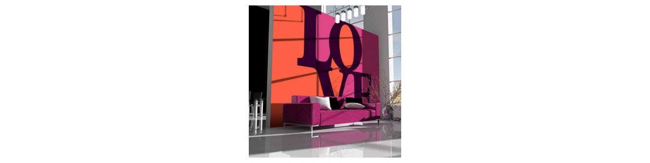 wall murals with the word love
