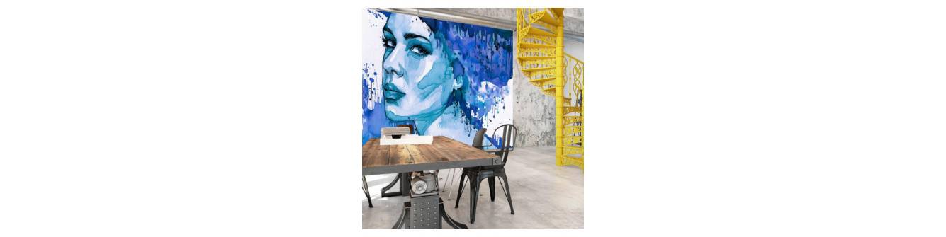 wall murals with women looking at you