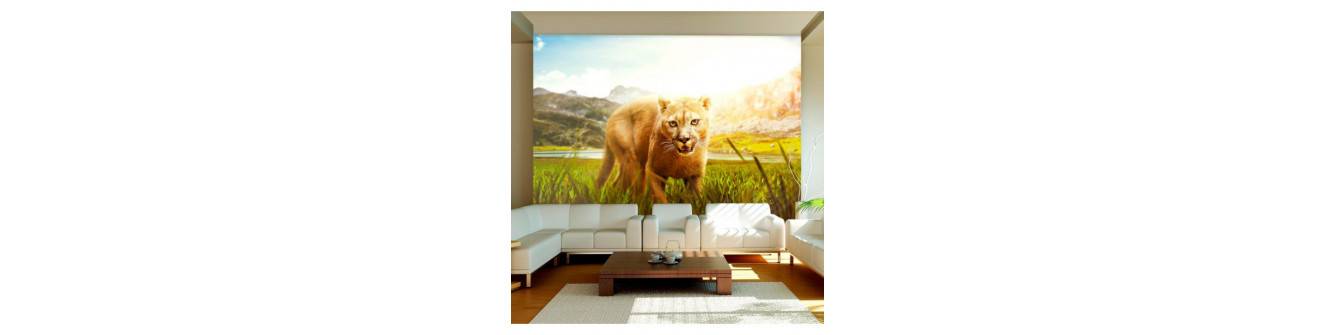 wall murals with jaguars and pumas