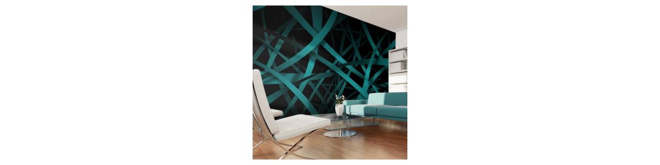 two-tone and striped wall murals