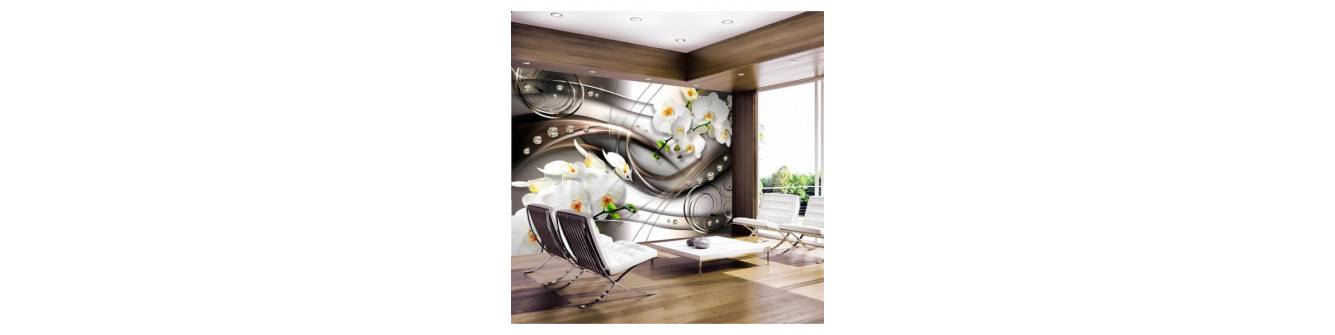 wall murals with diamonds and flowers