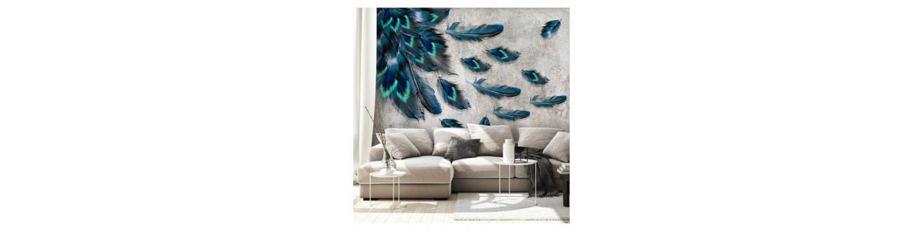 wall murals with feathers