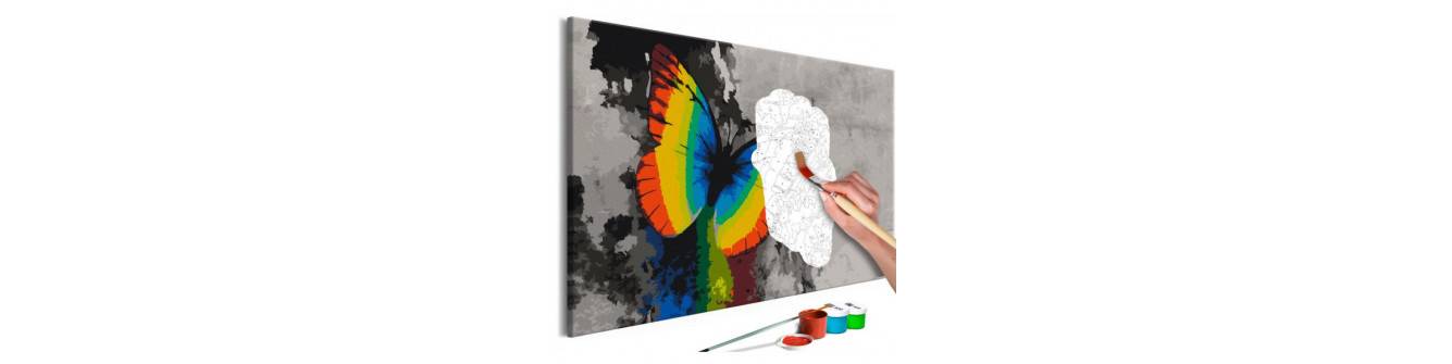 Lindas pinturas DIY com borboletas de todas as cores