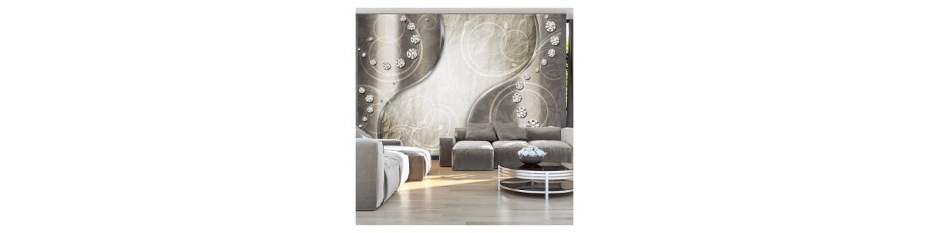murais de parede abstratos e ondulados