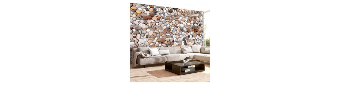 wall with pebbles