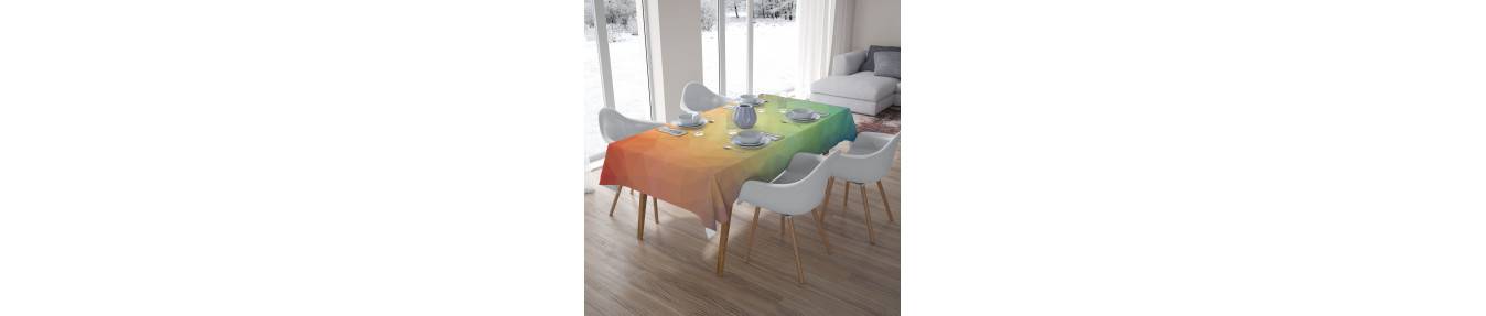 Fețe de masă multicolore, abstracte și SF