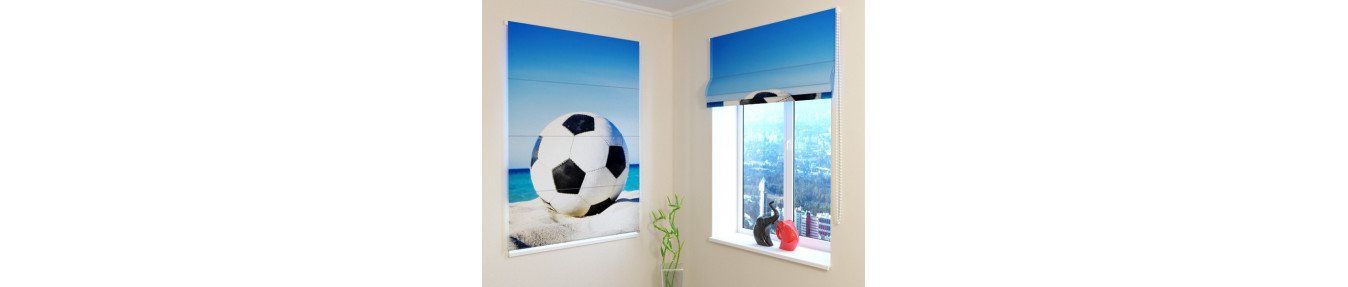 Roman blinds for athletes and fans.