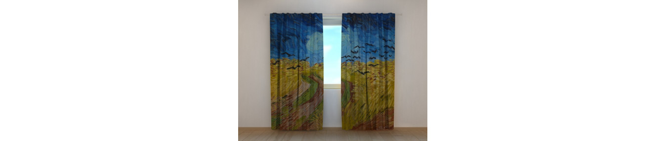 cortinas com Gustav Klimt. Cortinas com Vincent Van Gogh