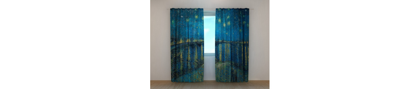 Curtains dedicated to Vincent Van Gogh. Realistic and tailor-made.