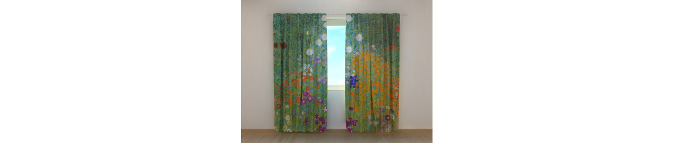 Custom-made curtains with the most wonderful works of Gustav Klimt