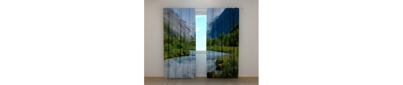 Tende tridimensionali e su misura con i laghi famosi nel mondo