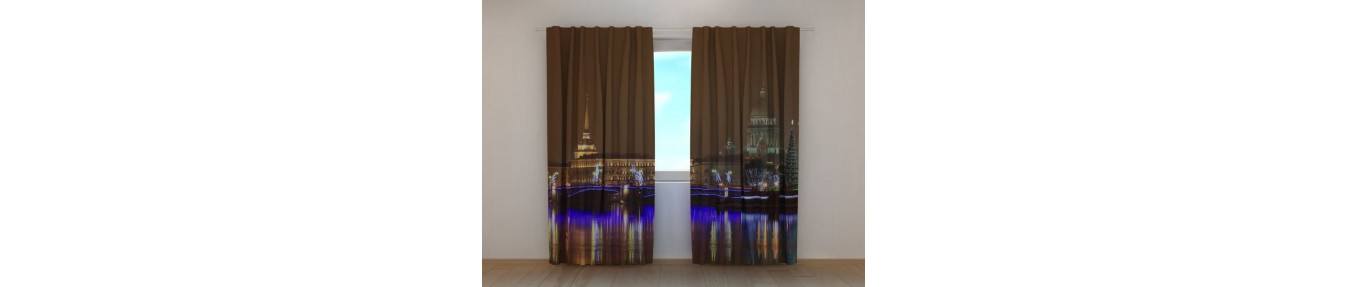 Curtains with the metropolis of St. Petersburg. In the United States