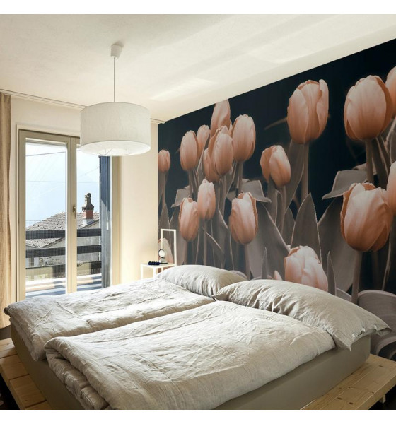 photo wall murals with tulips