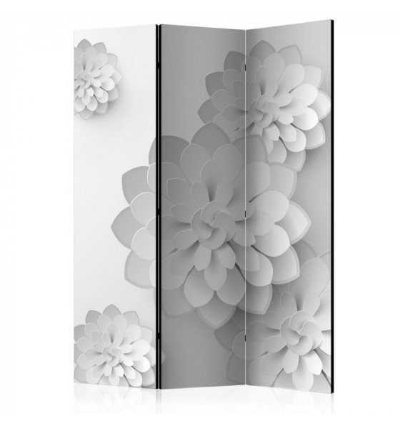 black and white flowers 3 panels