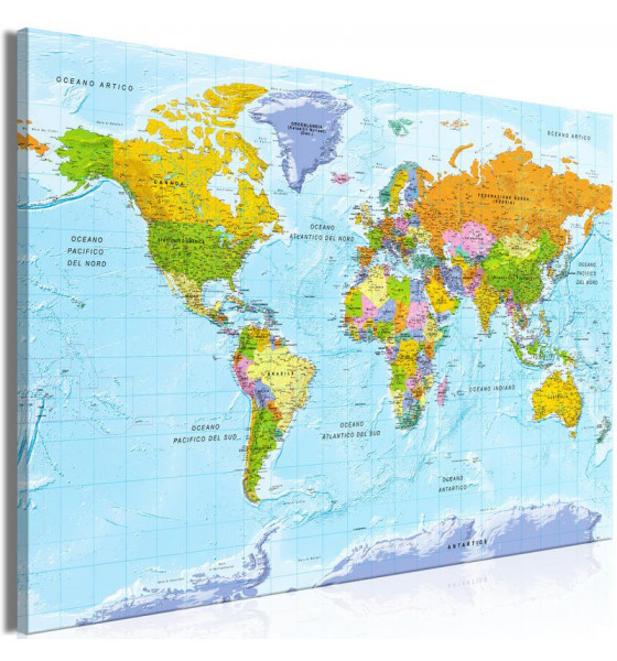 carte du monde classique et colorée