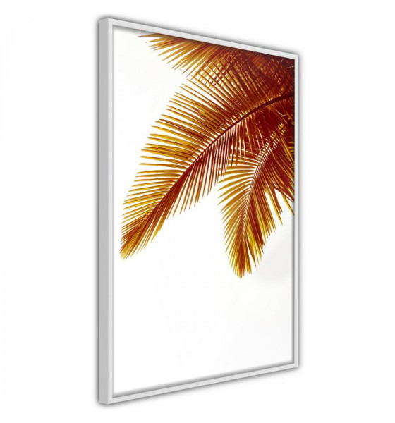 poster with palm leaves