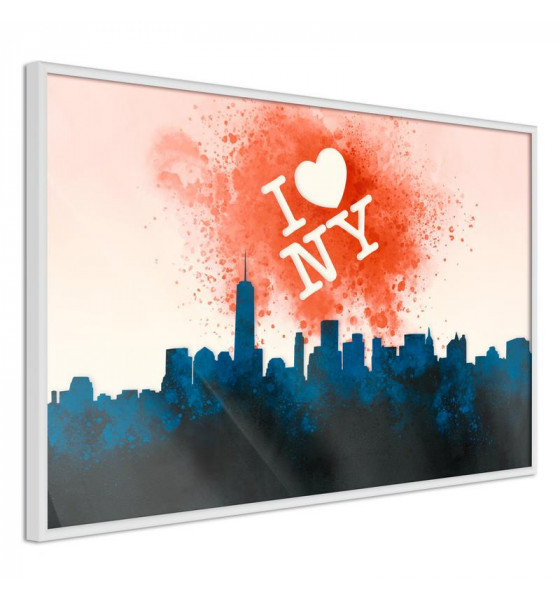 cartel con nueva york y la inscripción nueva york