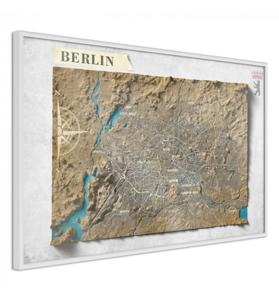 cartel con el mapa de BERLÍN