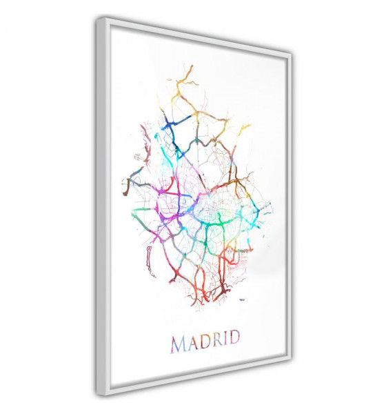 poster with the map of MADRID
