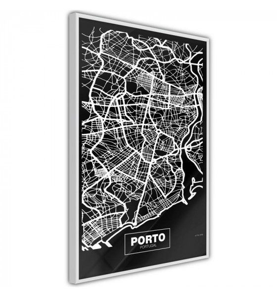 poster met kaart van PORTO