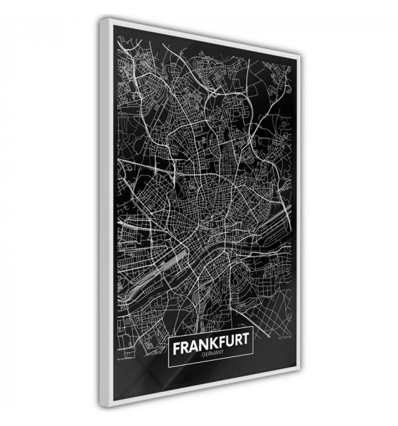 poster con la mappa di FRANCOFORTE
