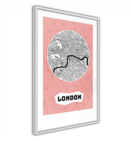 poster with the map of LONDON
