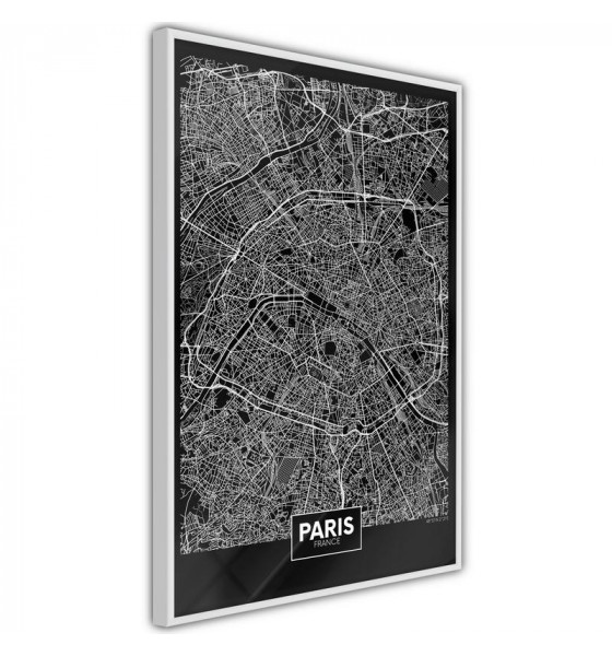 poster met kaart van PARIGI