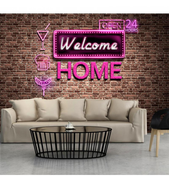 photomurals with the words home and welcome