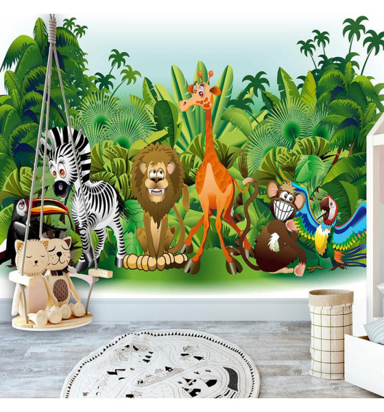 fotomurali - animaletti della giungla