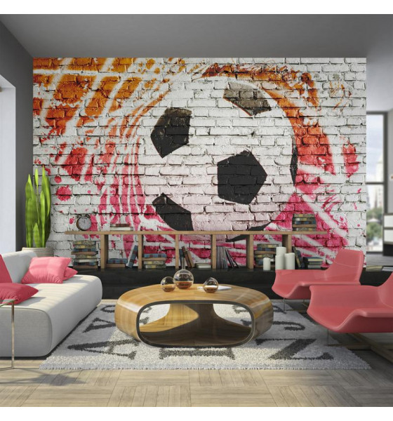 papier peint photo avec un ballon de football