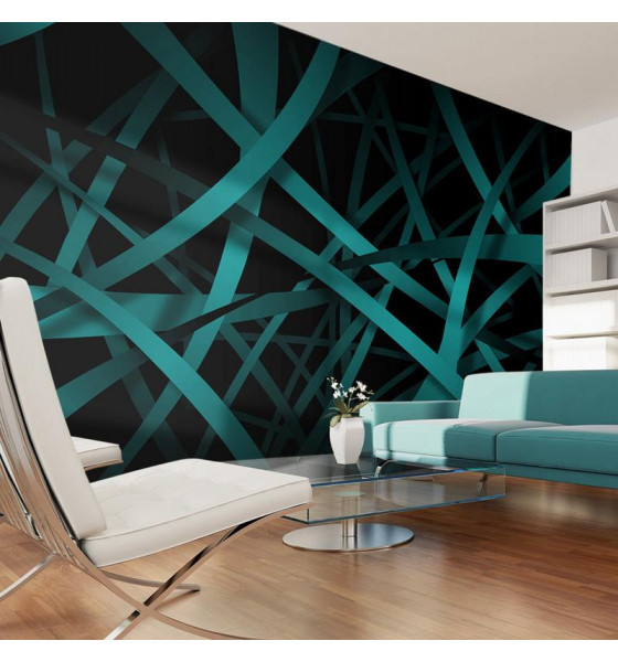 two-tone and striped wall murals