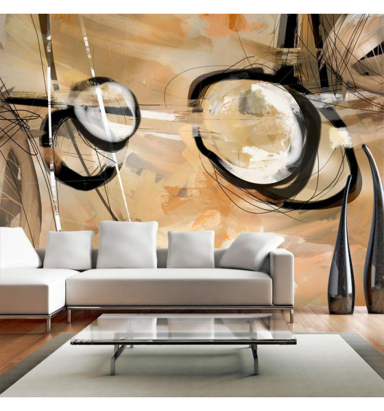 abstract and brown wall murals