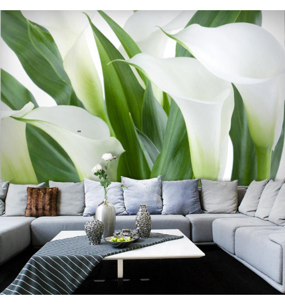floral wall murals with calla lilies