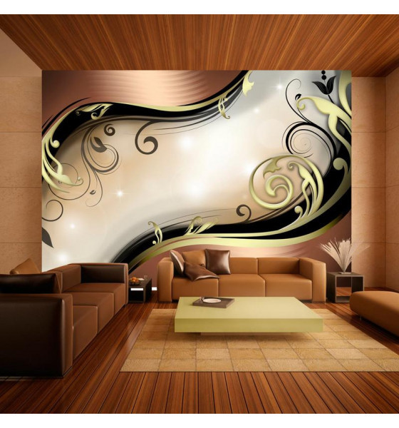curled wall murals