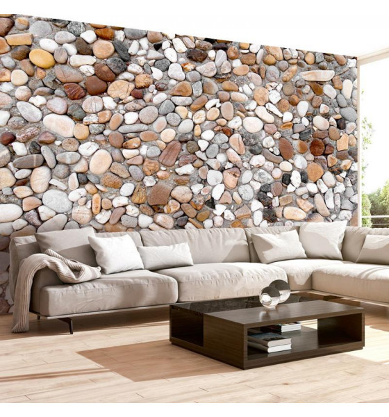 wall with pebbles