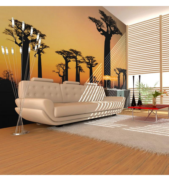 photo wall murals with trees - mixed